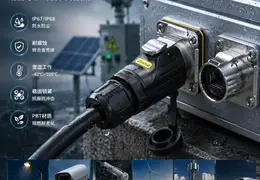 惟兴科技防水连接器选型指南:面向户外照明、安防监控、工业自动化与新能源场景的可靠连接方案